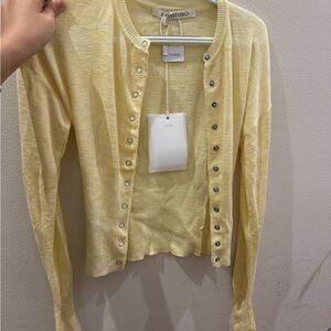 Yellow Button-Up Cardigan